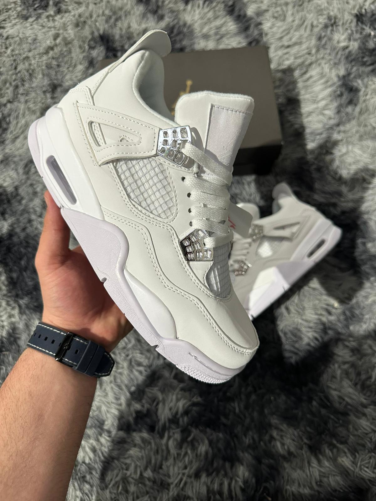 AJ4 White Metallic